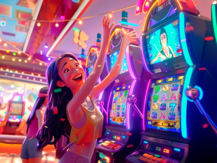 Antarmuka permainan slot modern dengan grafis HD